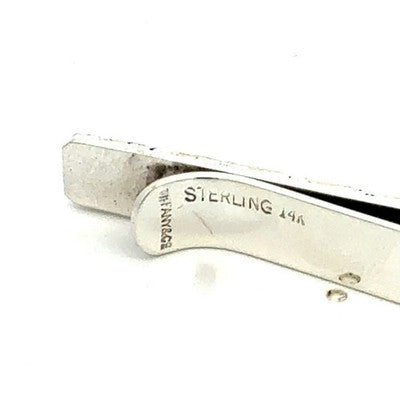 Tiffany & Co 925 Sterling Silver & 14K Gold Tie Bar /Money Clip TIF995