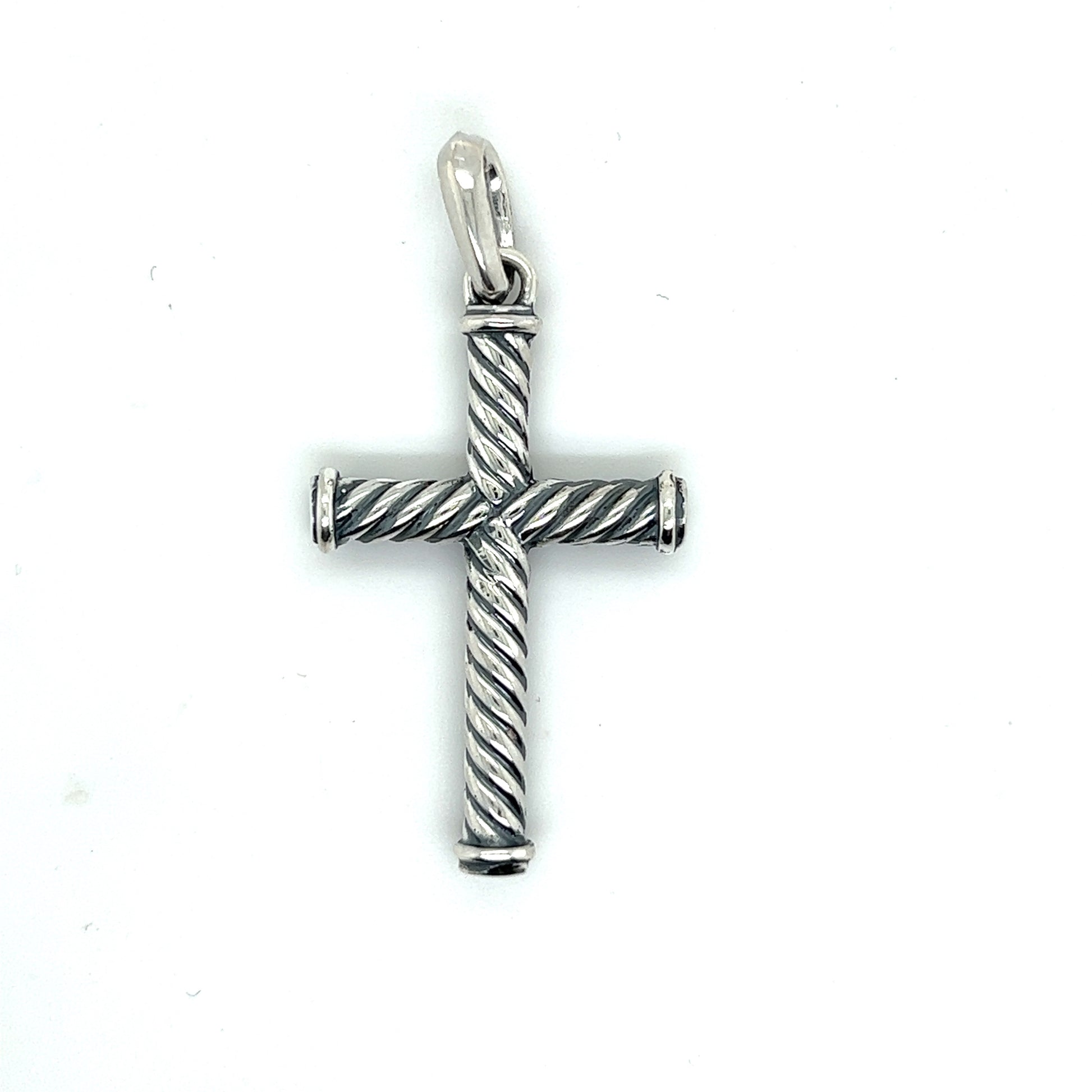 David Yurman Authentic Estate Unisex Cable Cross Silver DY475