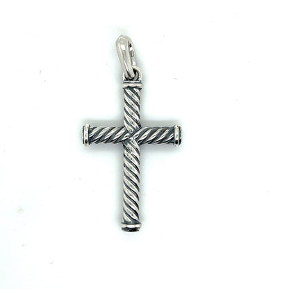 David Yurman Authentic Estate Unisex Cable Cross Silver DY475