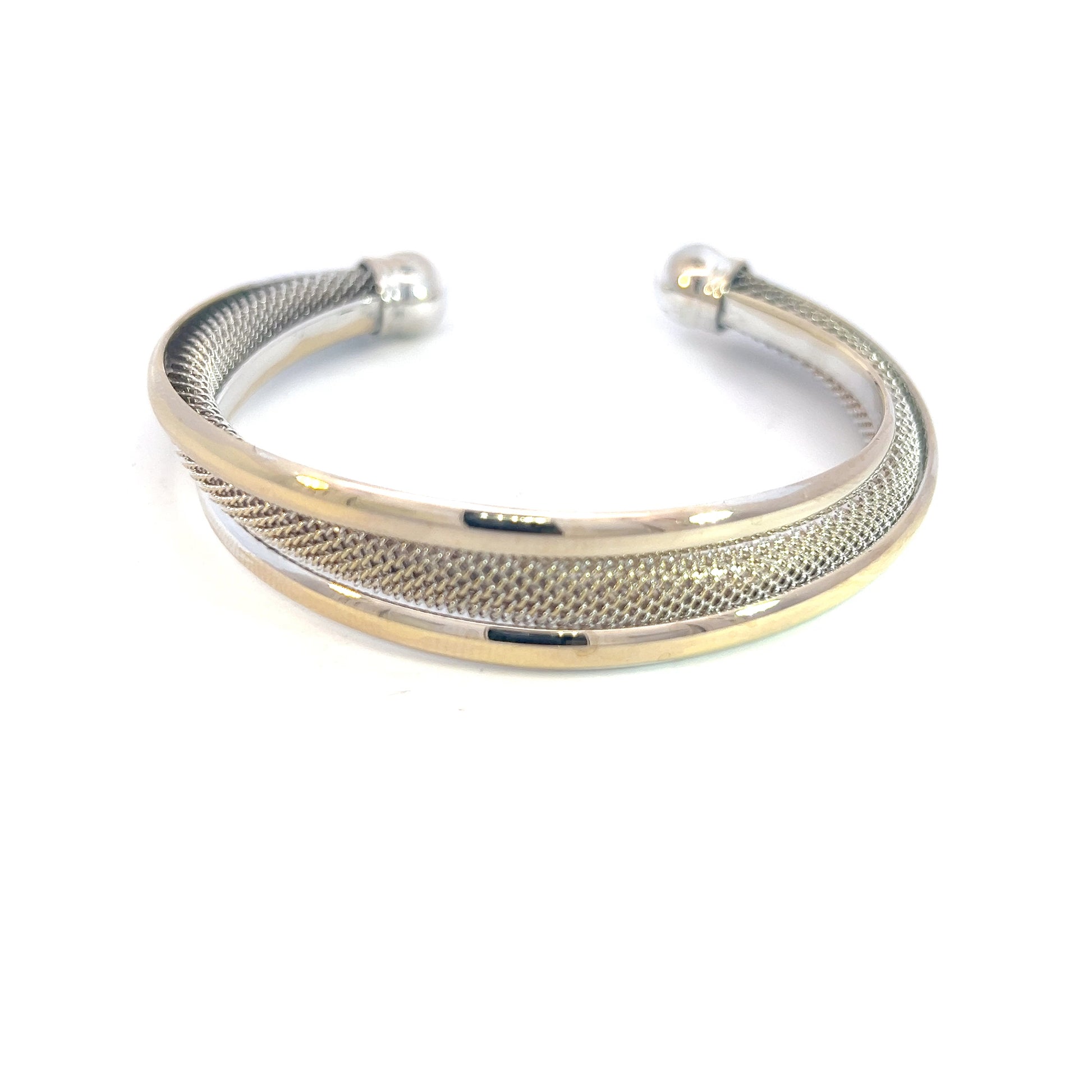 Tiffany & Co Estate Somerset Cuff Bracelet 7" Sterling Silver TIF619 - Certified Fine Jewelry