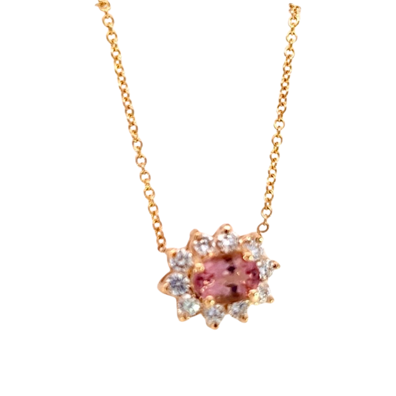 Natural Tourmaline Diamond Pendant Necklace 18" 14k YG 1.40 TCW Certified $3,450 311011 - Certified Fine Jewelry