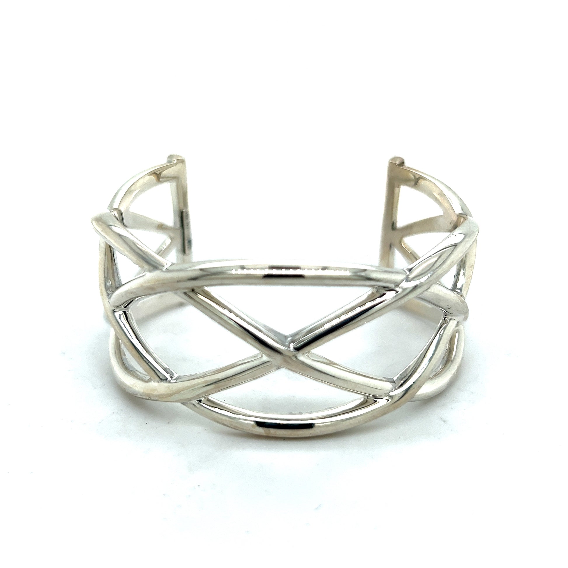Tiffany & Co Authentic Estate Large Celtic Knot Cuff Bracelet 7.5" Medium Silver TIF373 - Certified Fine Jewelry