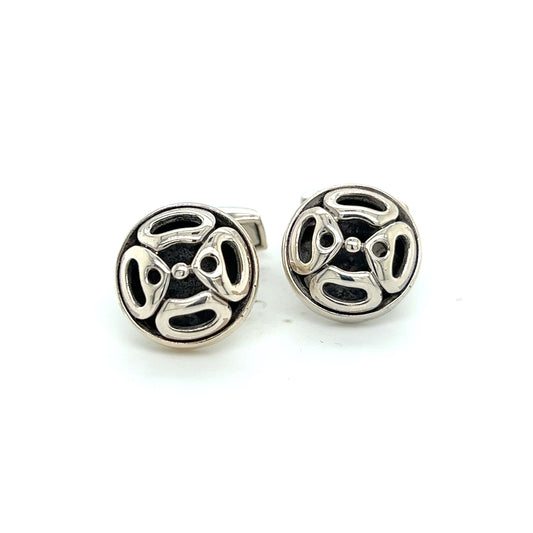 John Hardy Estate Mens Cufflinks Silver JH52 - Certified Fine Jewelry