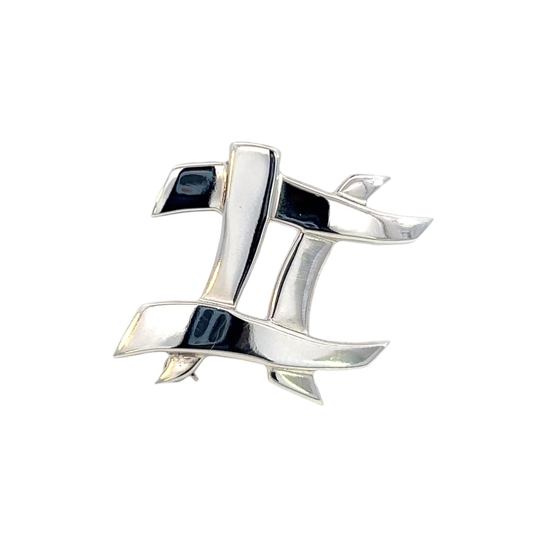 Tiffany & Co Estate # Brooch Pin Sterling Silver By Paloma Picasso TIF678