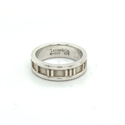Tiffany & Co Authentic Estate Atlas Ring Size 6.5 Silver 6 mm TIF379 - Certified Fine Jewelry