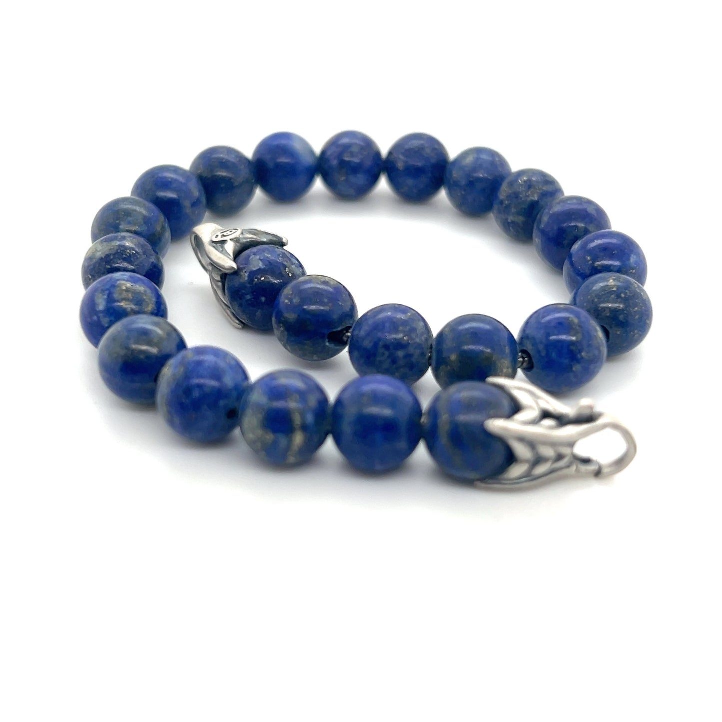 David Yurman Authentic Estate Lapis Lazuli Mens Spiritual Bracelet Silver DY457