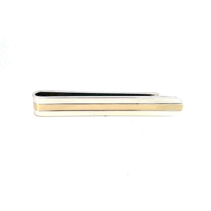 Tiffany & Co Estate Tie Clip Bar 14k Gold Sterling Silver TIF577