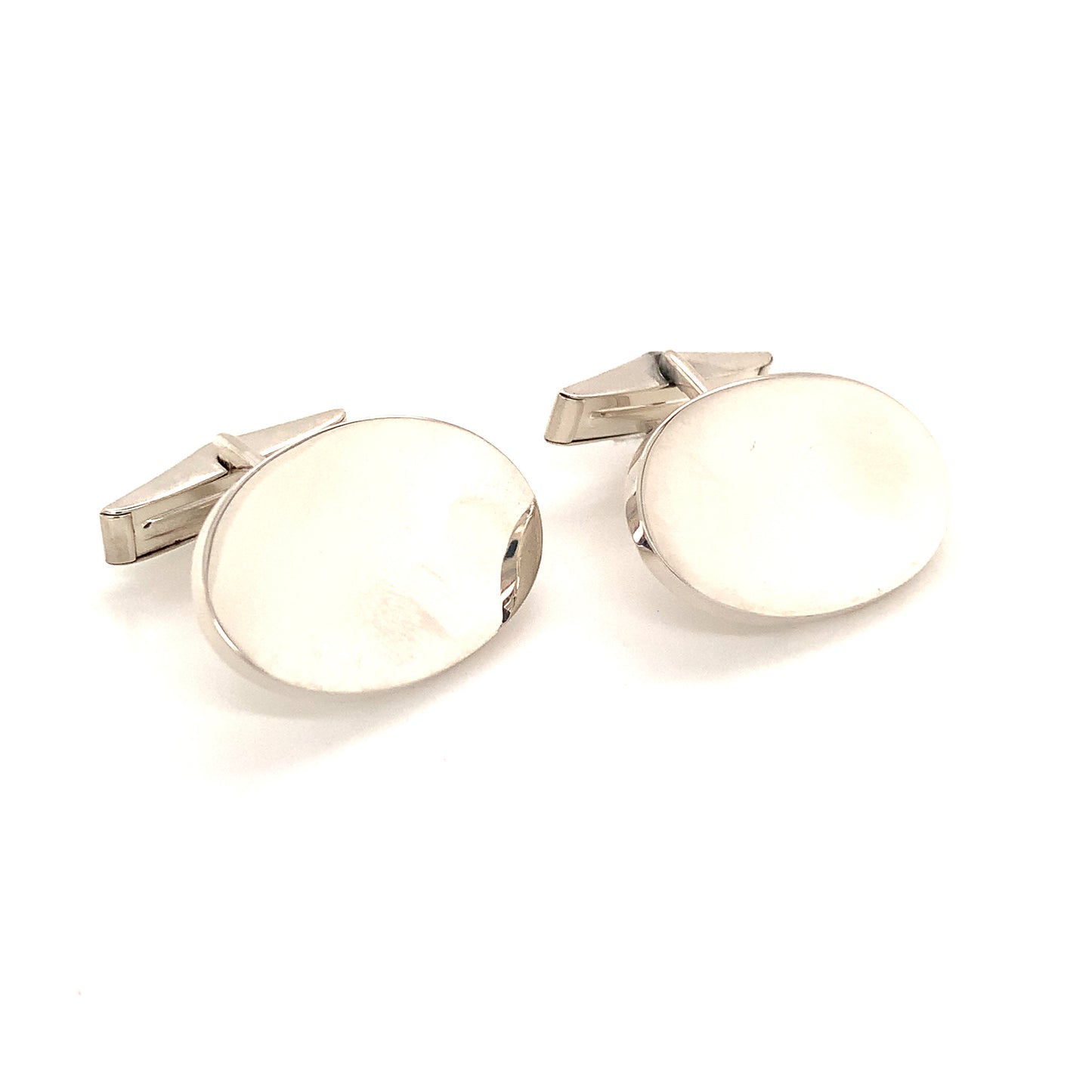 Tiffany & Co Estate Sterling Silver Extra Wide Oval Cufflinks 18 Grams TIF629