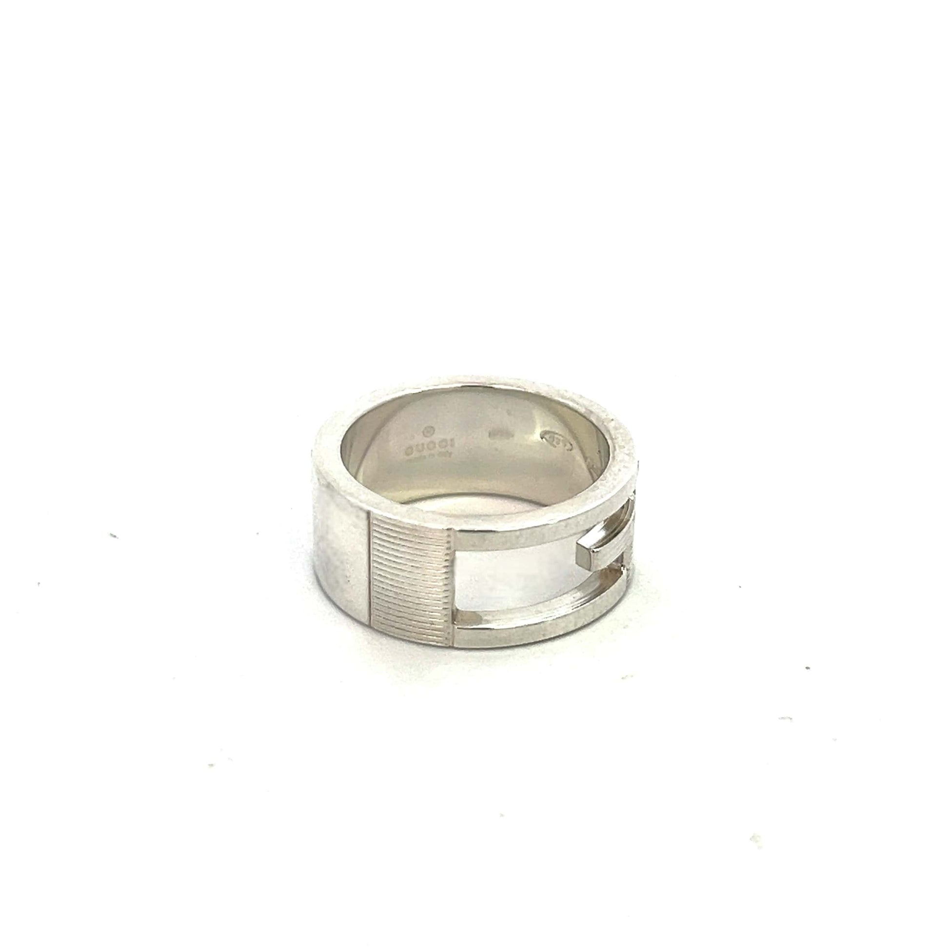 Gucci Estate Ring Size 5 Sterling Silver 8 mm G33