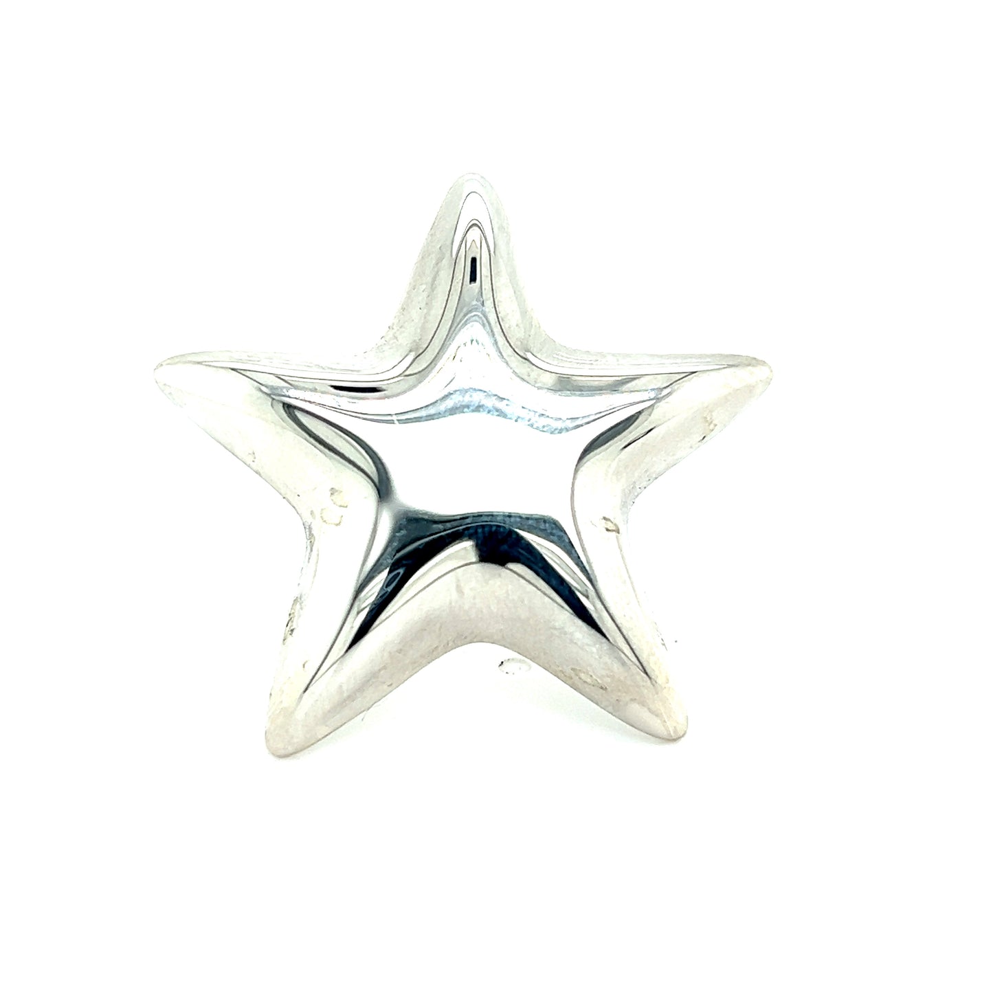 Tiffany & Co Authentic Estate Puffed Star Brooch Silver TIF389