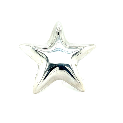Tiffany & Co Authentic Estate Puffed Star Brooch Silver TIF389 - Certified Fine Jewelry