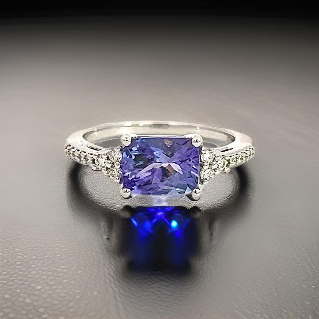 Natural Tanzanite Diamond Ring 6.25 14k Gold 1.79 TCW Certified $3,450 402650