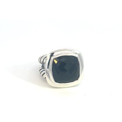 David Yurman Authentic Estate Black Onyx Albion Ring 6 Silver 14 mm DY485