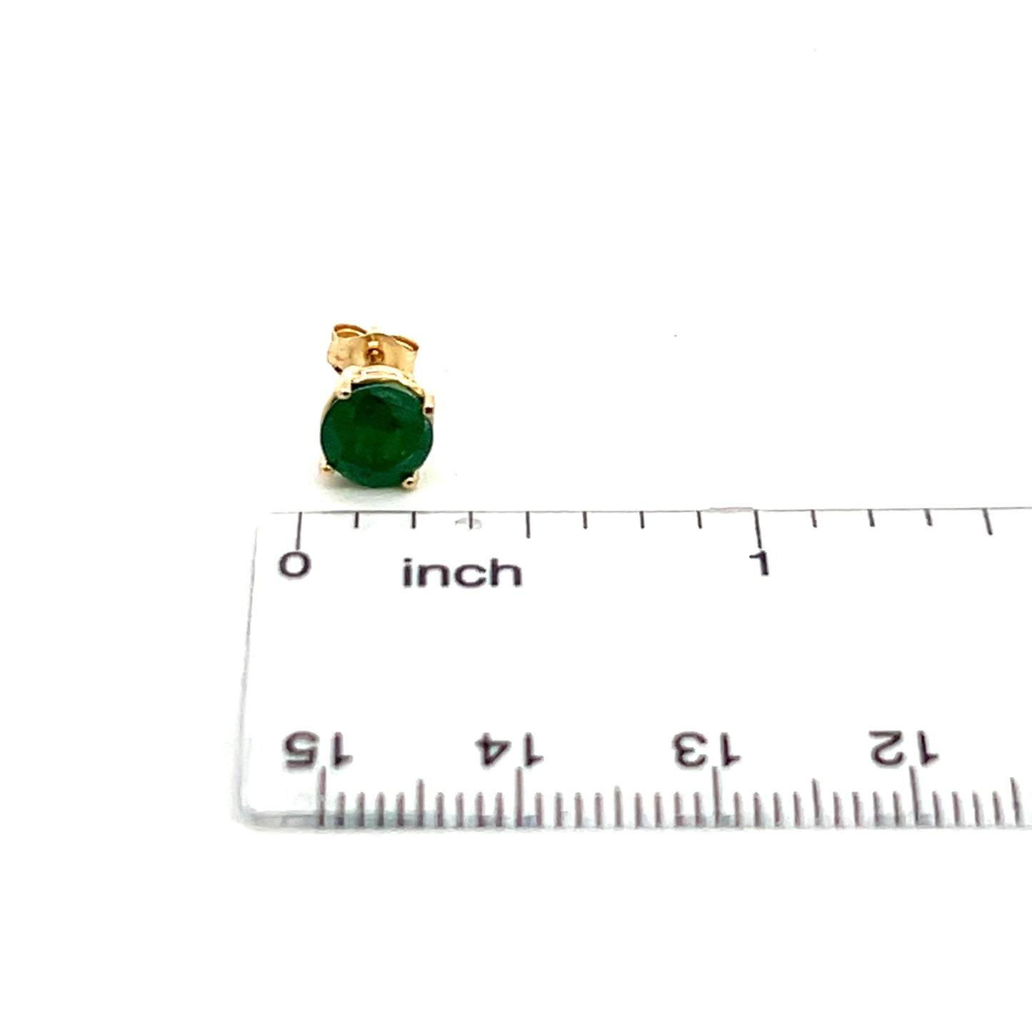 Natural Emerald Stud Earrings 14k Yellow Gold 1.63 Carats Certified $3,590 210741