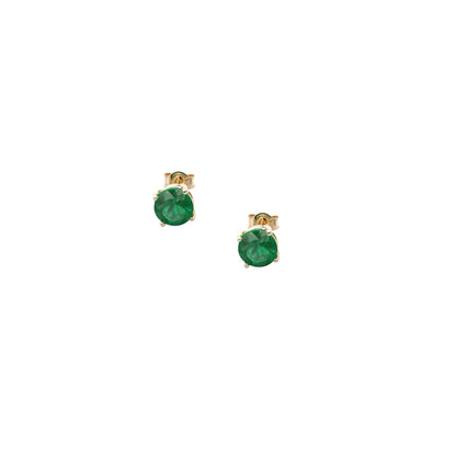 Natural Emerald Stud Earrings 14k Yellow Gold 1.95 TCW Certified $3,590 210742