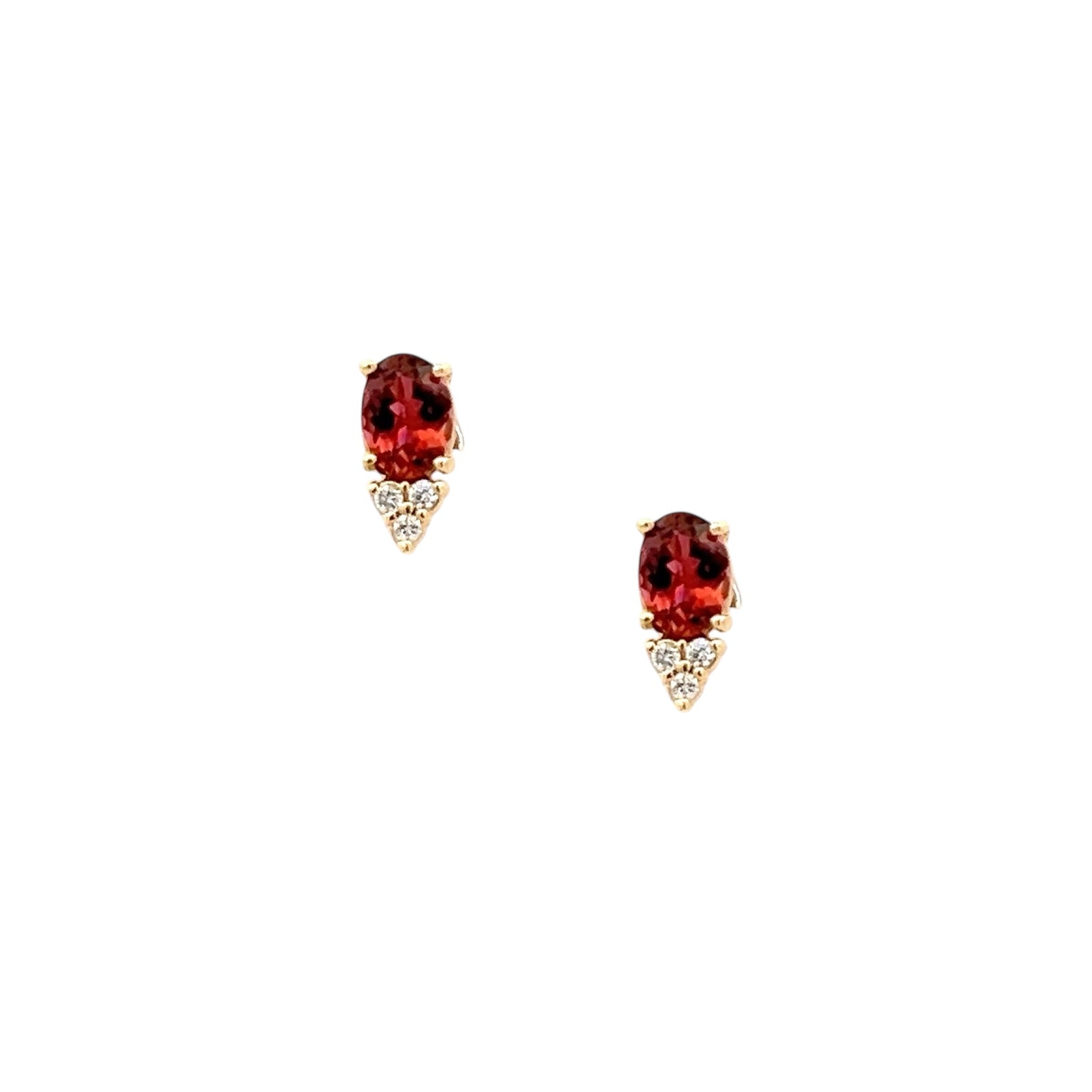 Natural Tourmaline Diamond Earrings 14k Gold 1.87 TCW Certified $2,950 210761