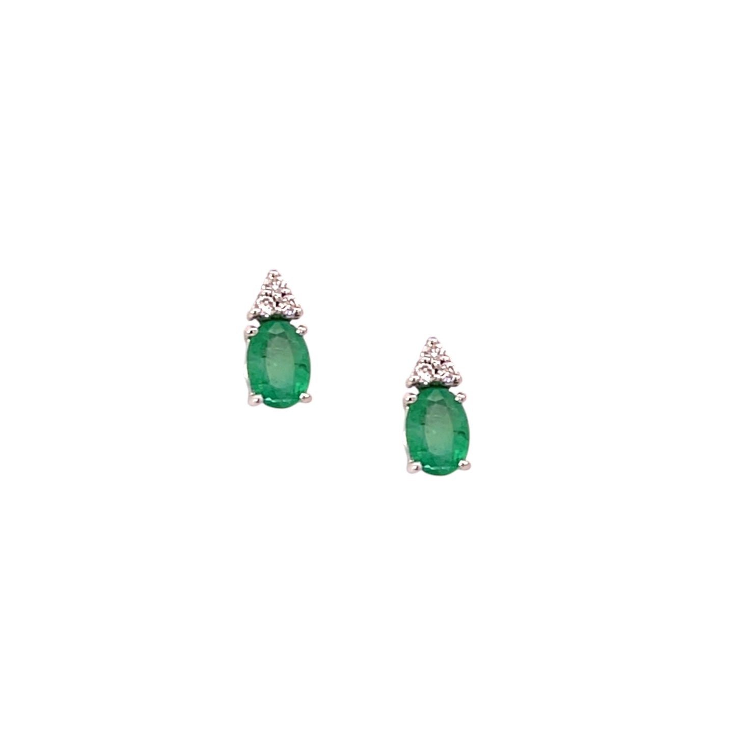 Natural Emerald Diamond Earrings 14k Gold 1.28 TCW Certified $3,490 211342