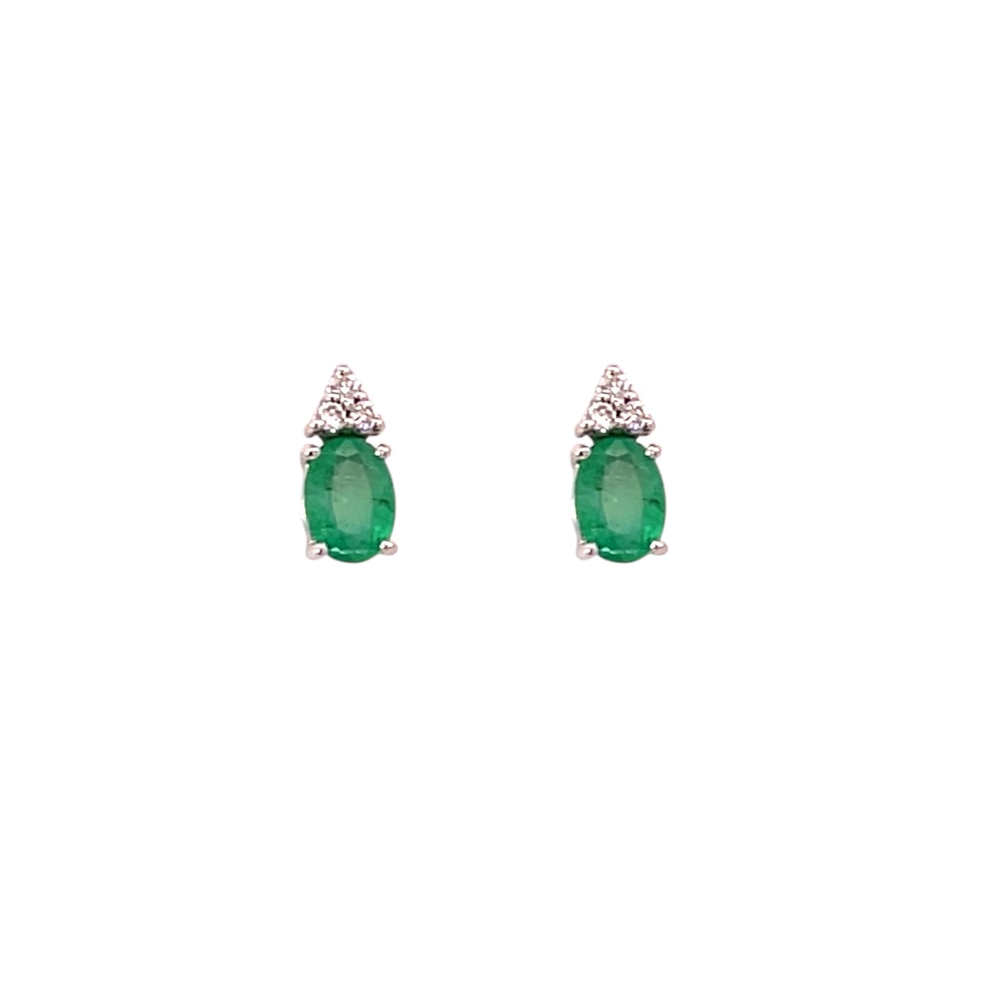 Natural Emerald Diamond Earrings 14k Gold 1.28 TCW Certified $3,490 211342