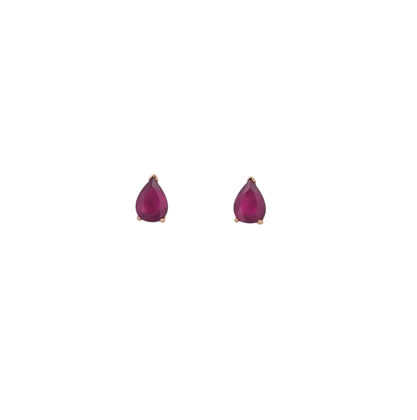 Natural Ruby Stud Earrings 14k Yellow Gold 2.70 TCW Certified $3,375 215622