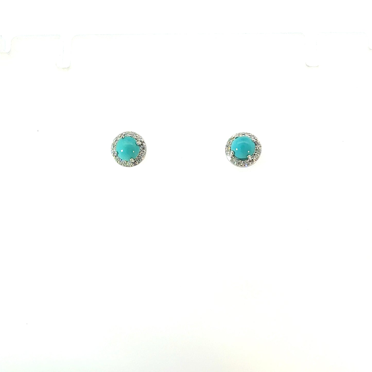 Natural Turquoise Diamond Earrings 14k Gold 1.36 TCW Certified $1,950 217837
