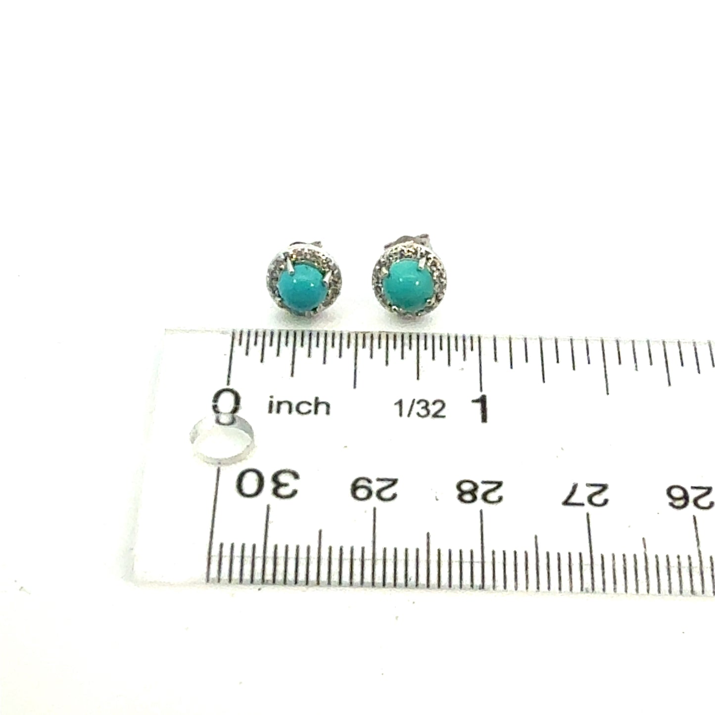 Natural Turquoise Diamond Earrings 14k Gold 1.36 TCW Certified $1,950 217837