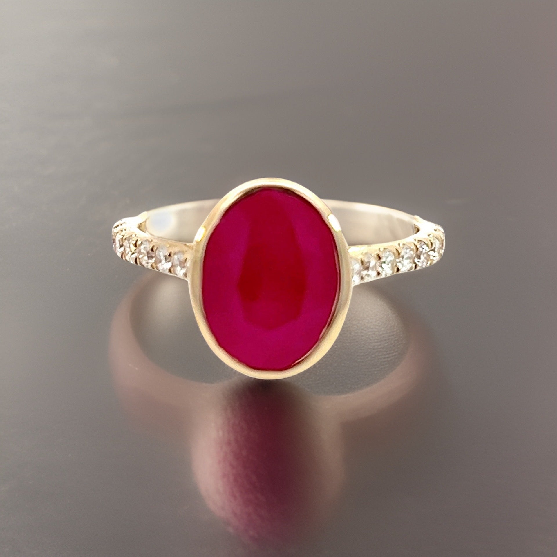 Natural Ruby Diamond Ring 6.75 14k Y Gold 4.38 TCW Certified $4,950 310583 - Certified Fine Jewelry