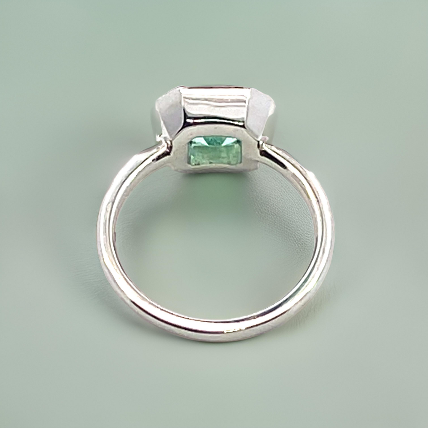 Natural Solitaire Colombian Emerald Ring 6.5 14k W Gold 1.35 Cts Certified $3,950 310576