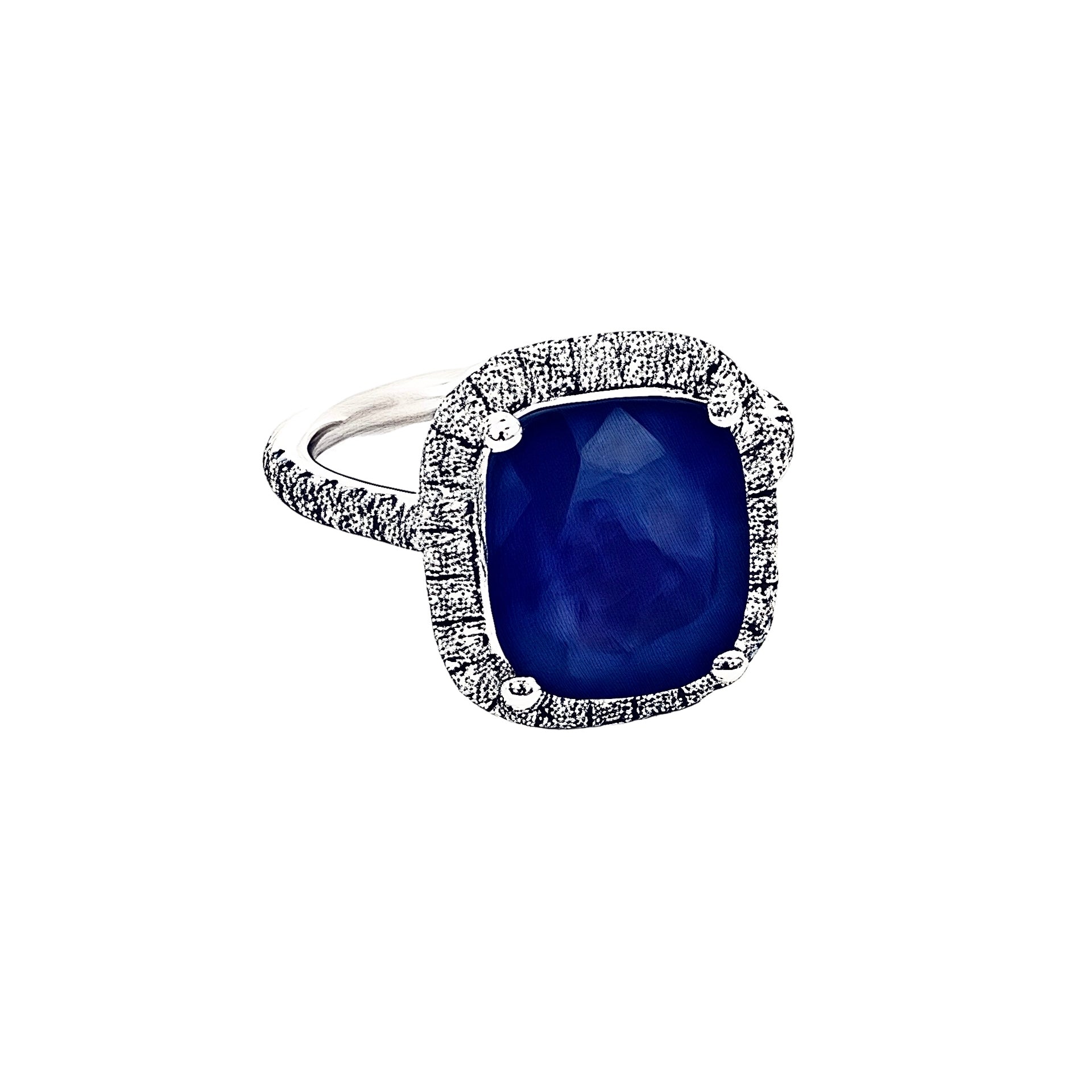 Natural Sapphire Diamond Ring Size 6.5 14k White Gold 6.35 Certified $7,950 311008