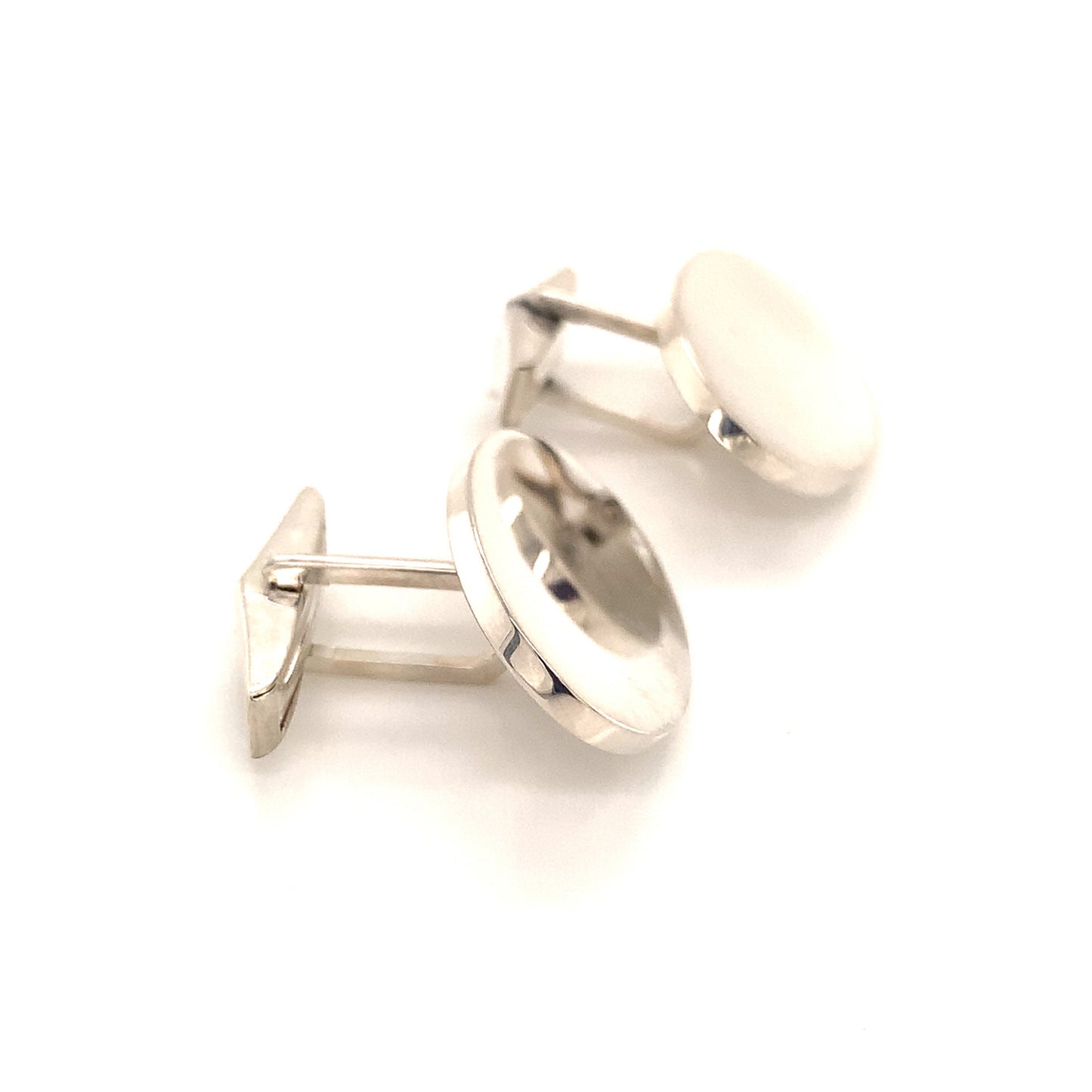 Tiffany & Co Estate Sterling Silver Extra Wide Oval Cufflinks 18 Grams TIF629