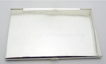 Tiffany & Co Estate Business Card Holder Sterling Silver 58.1 Grams TIF574