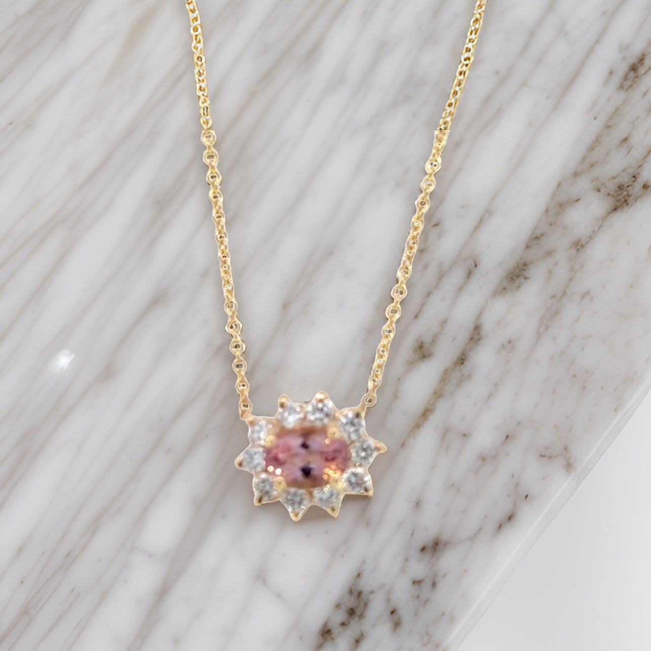 Natural Tourmaline Diamond Pendant Necklace 18" 14k YG 1.40 TCW Certified $3,450 311011 - Certified Fine Jewelry