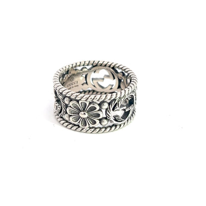 Gucci Estate Ring Size 10 Sterling Silver 11.5 mm G25