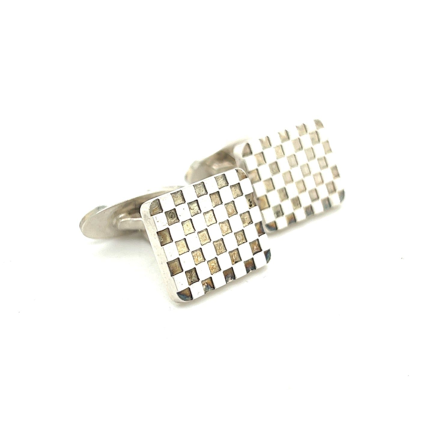 Georg Jensen Checkerboard Cufflinks Silver Estate GJ42