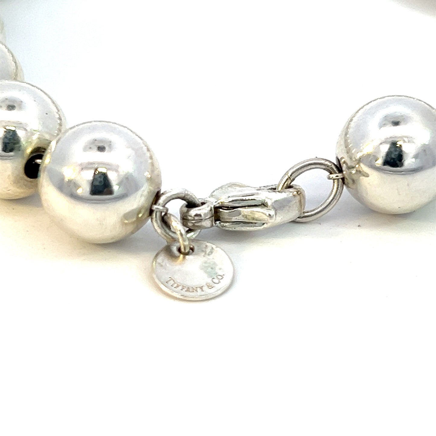 Tiffany & Co Estate 10 mm Ball Bracelet Size 7.5" Sterling Silver TIF590