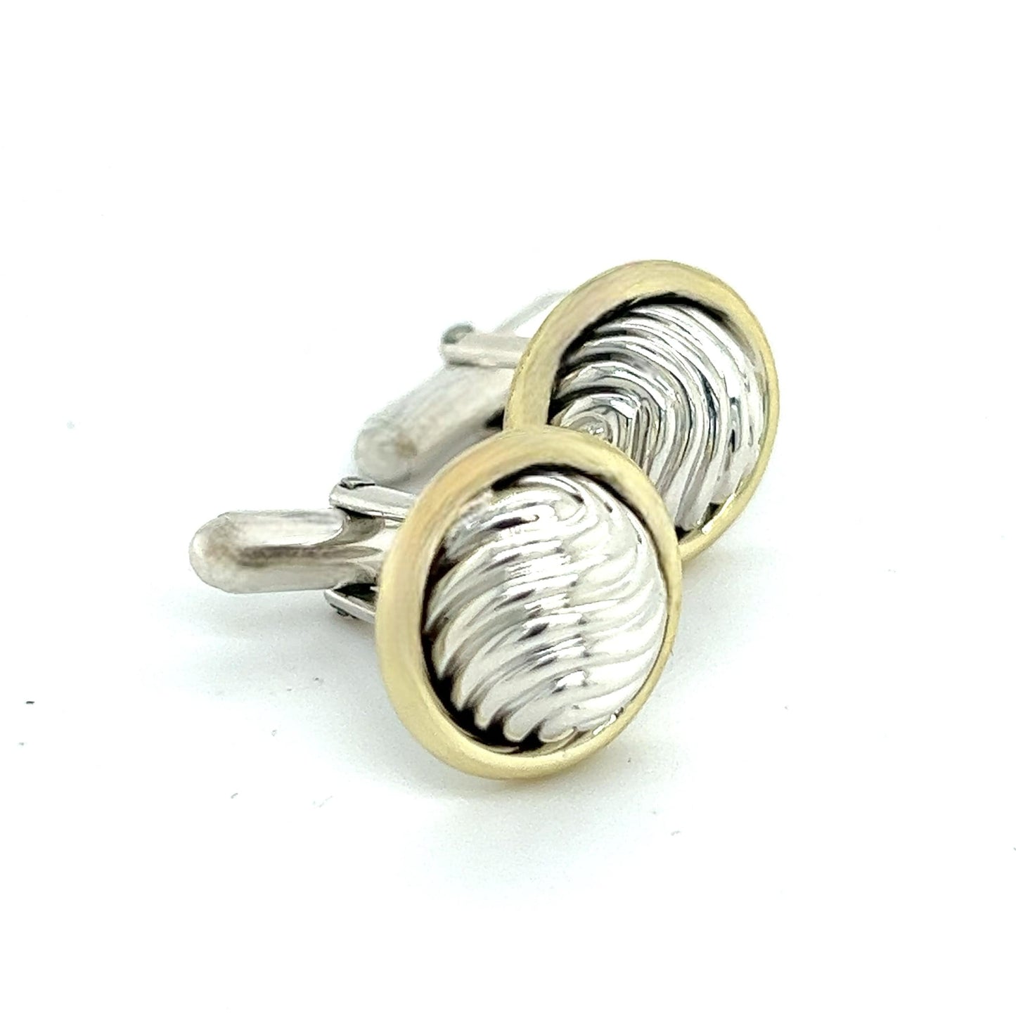 David Yurman Authentic Estate Cufflinks 14k Gold + Silver DY495