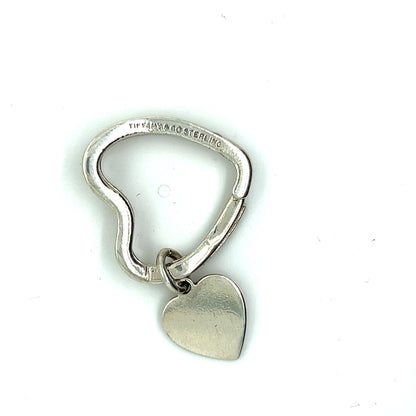 Tiffany & Co Estate Heart Keychain Sterling Silver TIF698