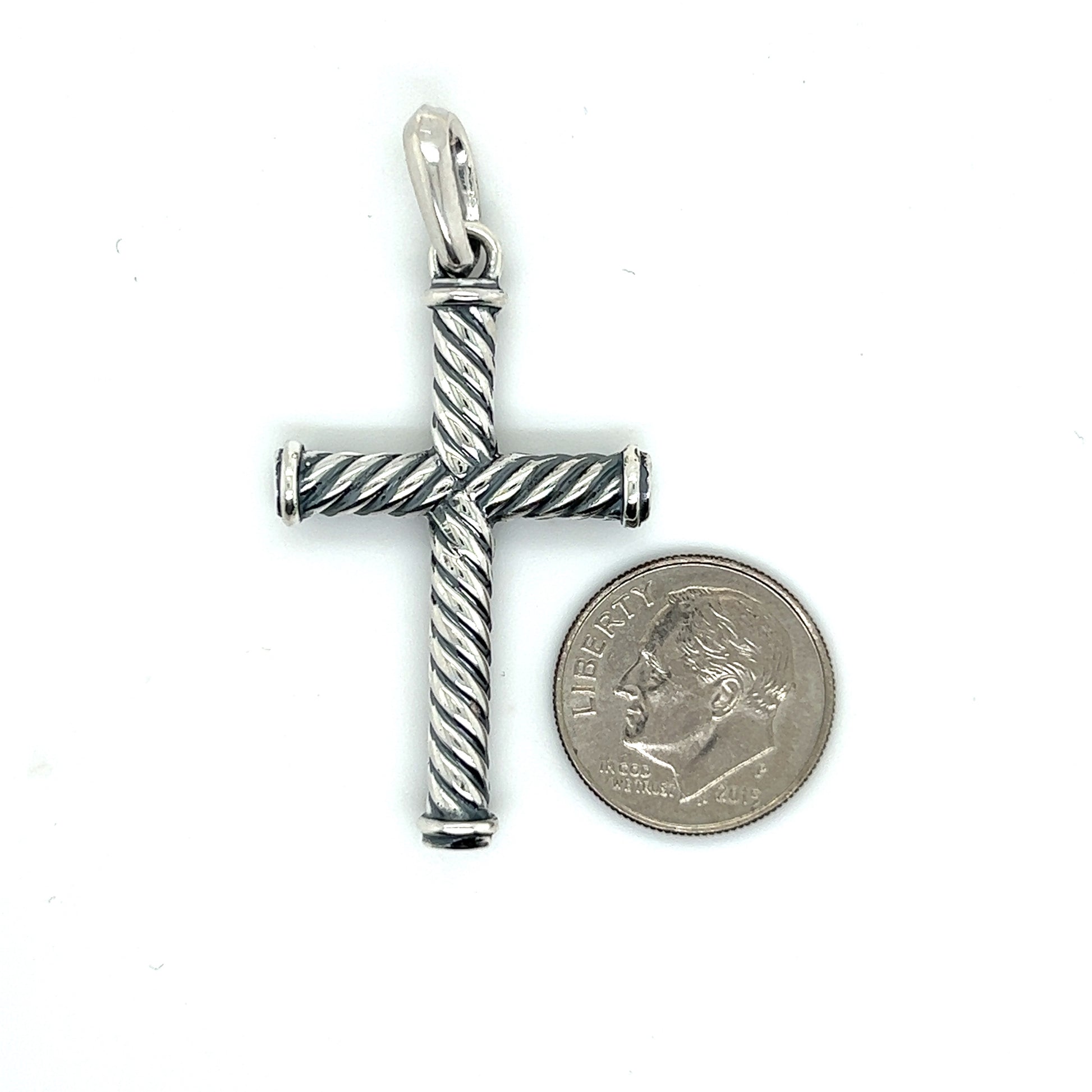 David Yurman Authentic Estate Unisex Cable Cross Silver DY475