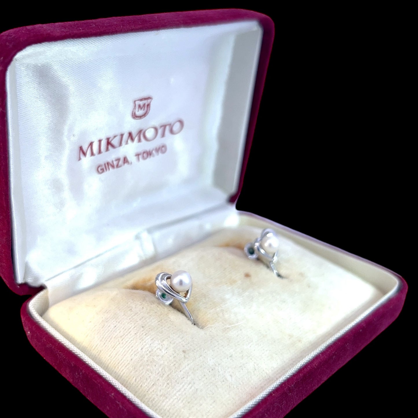 Mikimoto Estate Akoya Pearl Clip-on Earrings 5 mm Silver M414