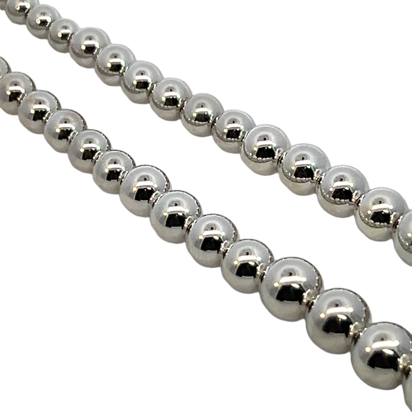 Tiffany & Co Estate Beaded Necklace 17" Sterling Silver 6-11 mm TIF702