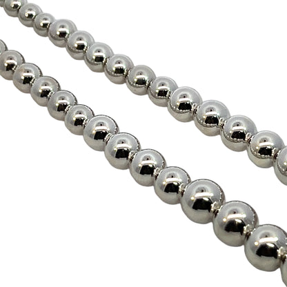 Tiffany & Co Estate Beaded Necklace 17" Sterling Silver 6-11 mm TIF702