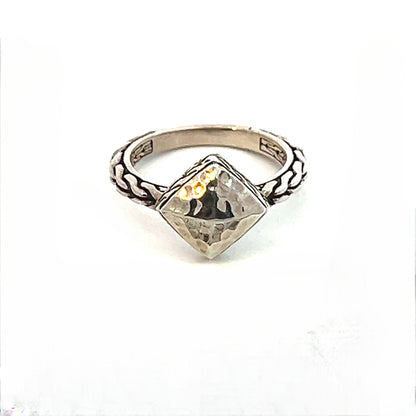 John Hardy Estate Classic Hammered Ring Size 7 Silver JH94