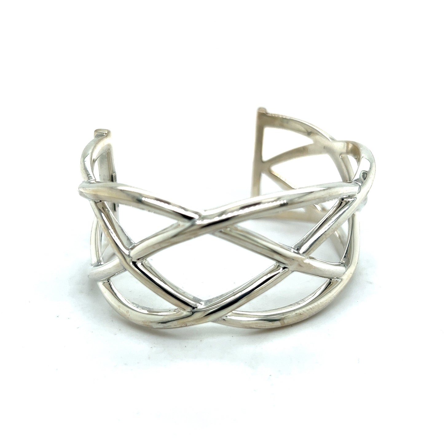 Tiffany & Co Authentic Estate Large Celtic Knot Cuff Bracelet 7.5" Medium Silver TIF373
