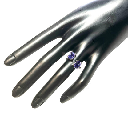 Natural Tanzanite Diamond Ring Size 6 14k W Gold 4 TCW Certified $5,950 402664