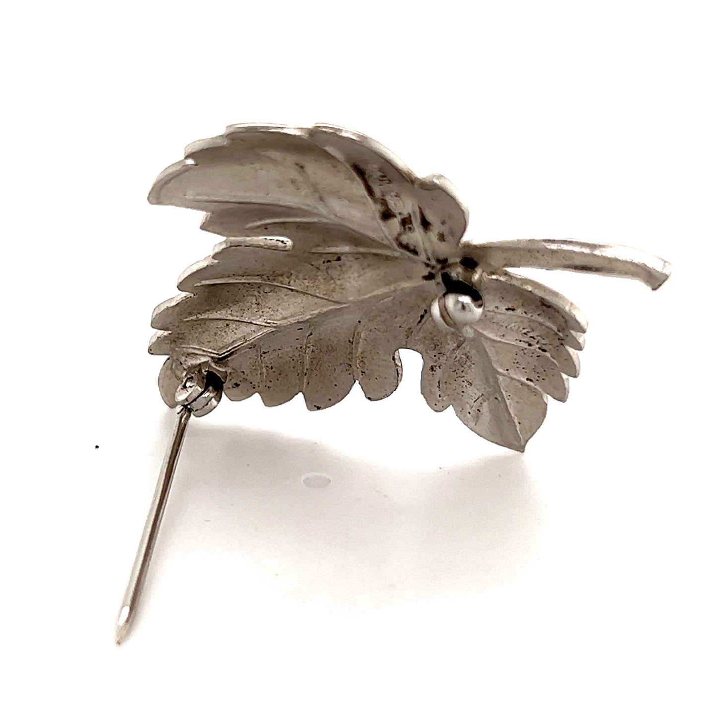 Tiffany & Co Authentic Estate Leaf Brooch Pin Sterling Silver 7 Grams TIF390 - Certified Fine Jewelry