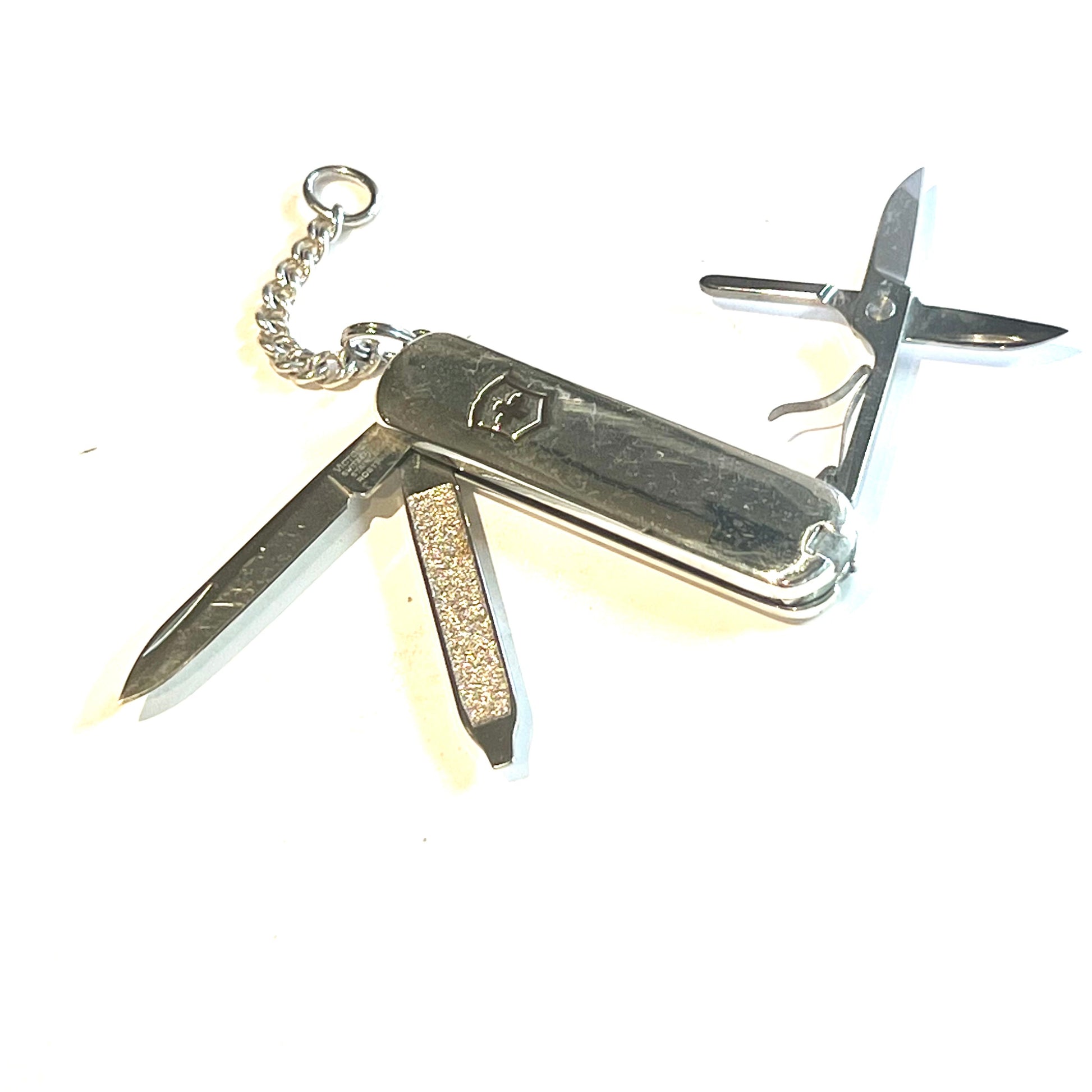 Tiffany & Co Estate Pocket Knife with Key chain 18k Silver TIF599 - Certified Fine Jewelry