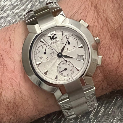 Concord Estate La Scala Chronograph Watch Stainless Steel 38 mm C1