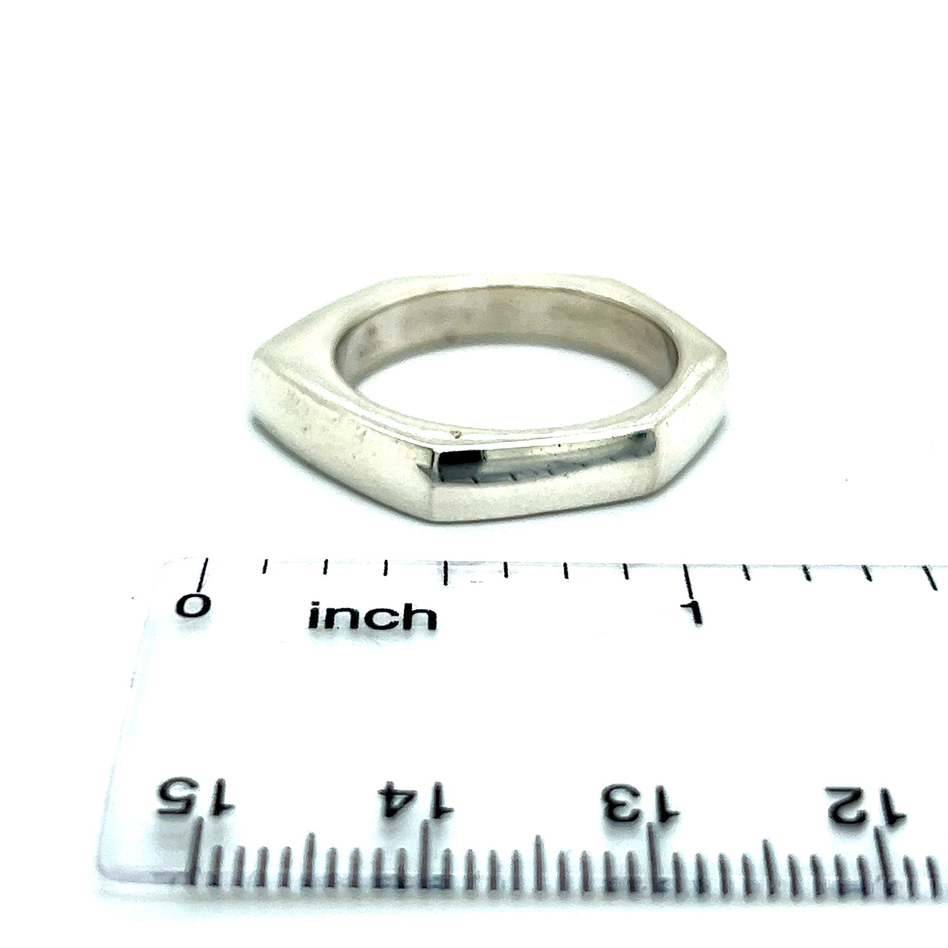 Gucci Estate Abstract Ring Size 10.5 Sterling Silver G7
