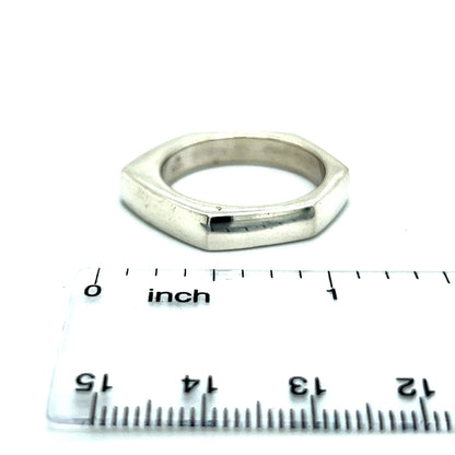 Gucci Estate Abstract Ring Size 10.5 Sterling Silver G7