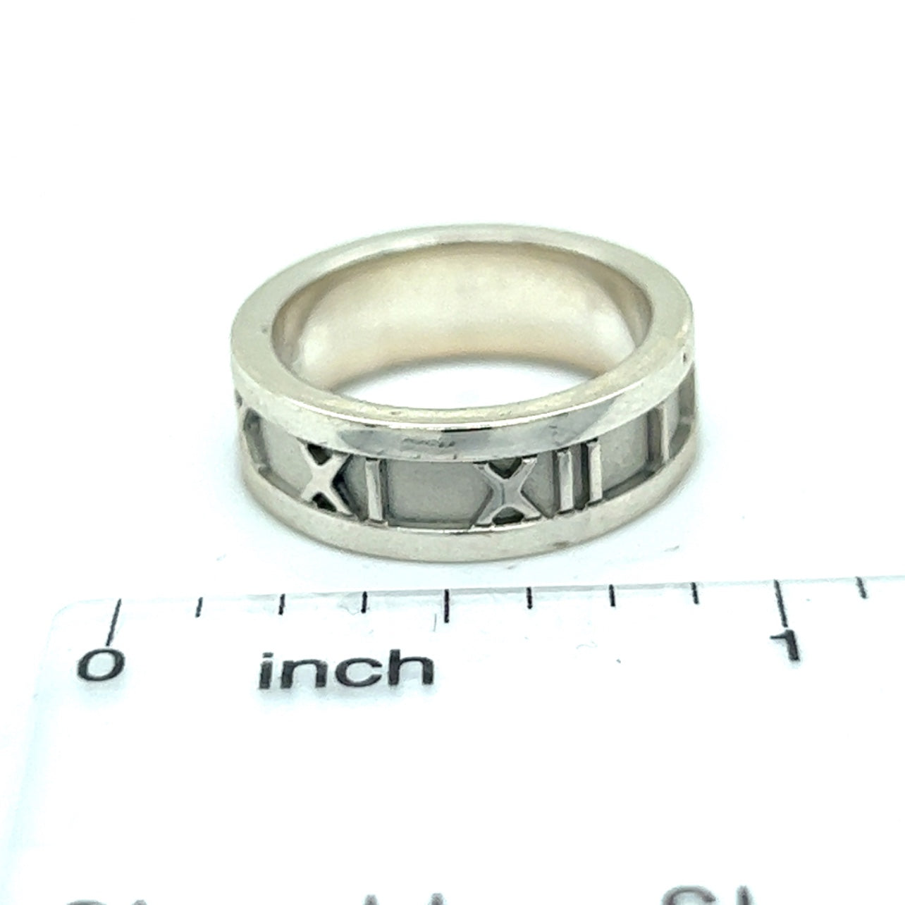 Tiffany & Co Authentic Estate Atlas Ring Size 6.5 Silver 6 mm TIF383
