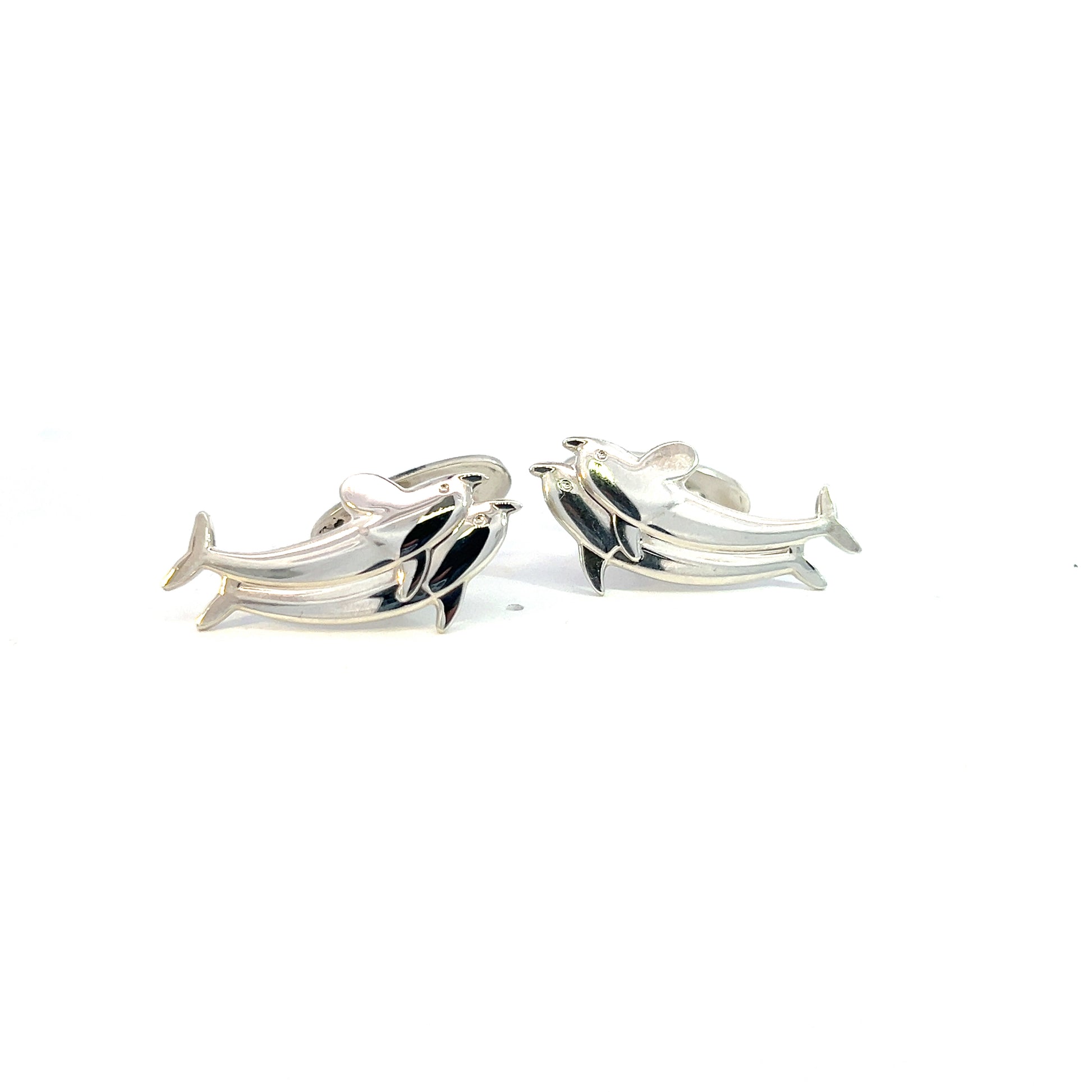Georg Jensen Estate Dolphin Cufflinks Sterling Silver GJ21 - Certified Fine Jewelry